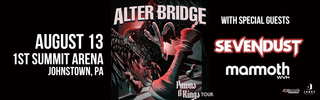 Alter Bridge on X: The Pawns & Kings Tour with @AlterBridge, @Halestorm,  @MammothWVH!! Tickets and VIP Experiences are on sale now at   with the password: blackbird #AlterBridge  #Halestorm #MammothWVH #ThePawnsAndKingsTour https